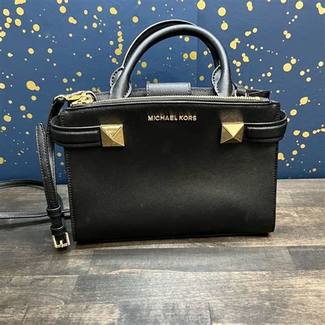 michael kors karla small east west satchel|Michael Michael Kors Karla Small East West Leather Satchel.